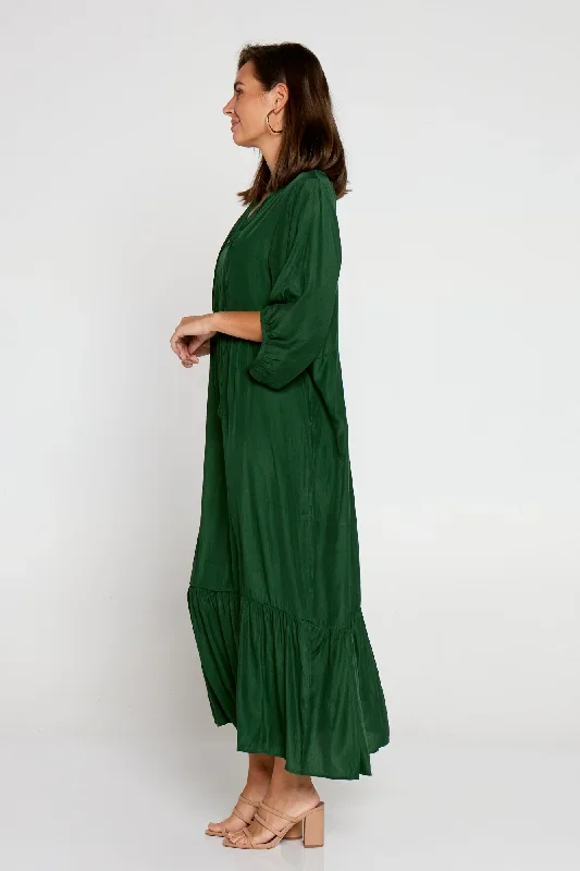 kinsley-cotton-blend-dress-forest-green