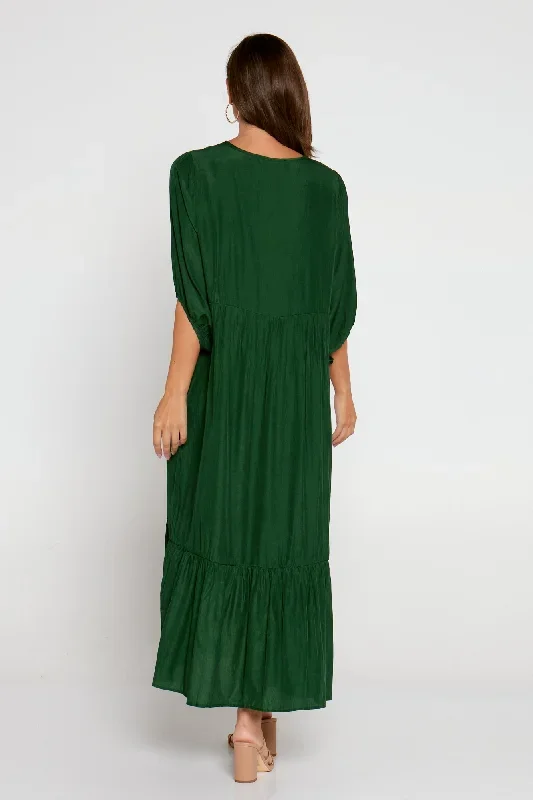 kinsley-cotton-blend-dress-forest-green