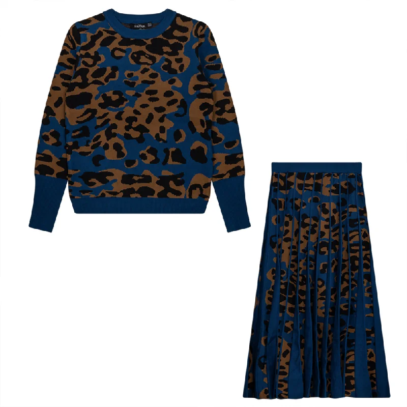 Leopard 2 PC Knit Set