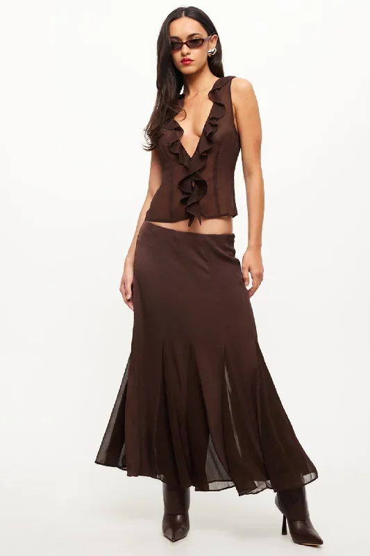 lioness-rose-maxi-skirt-chocolate