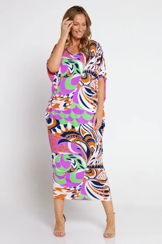 Long Cocoon Dress - Summer Flourish