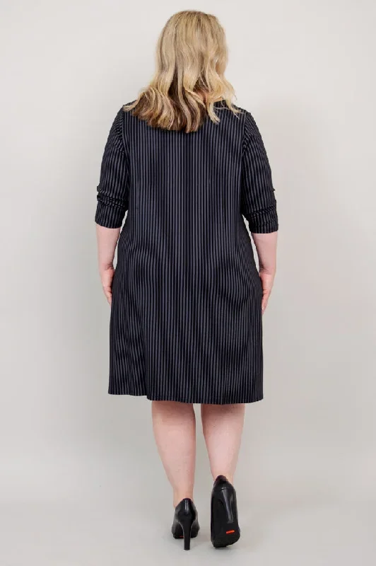 maggie-3-4-dress-black-grey-stripe