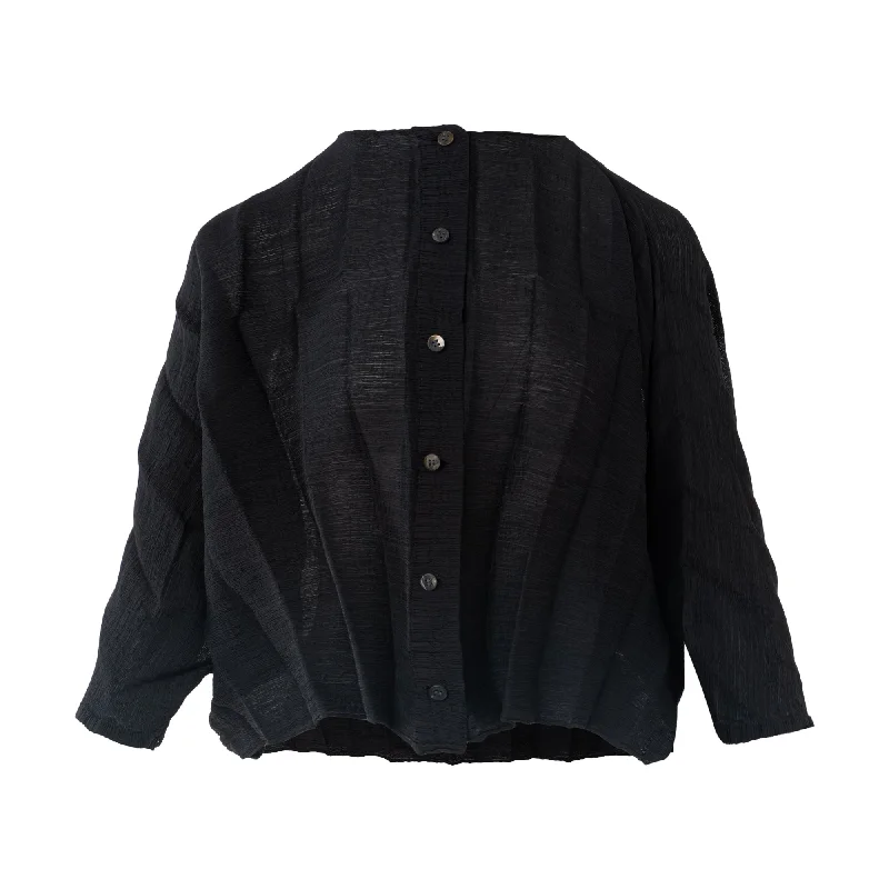 Sector See-Through Crepe Cardigan