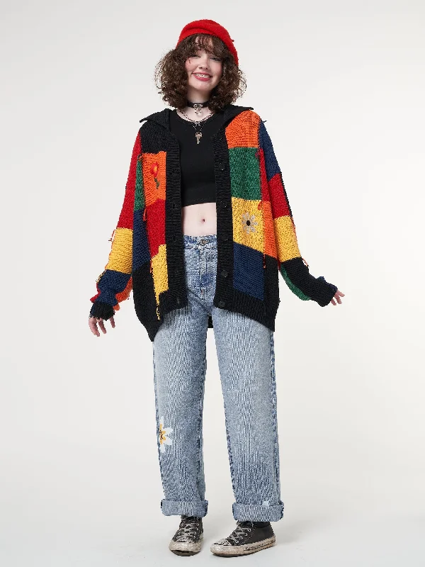 minga-x-strangervinyl-rainbow-patchwork-cardigan