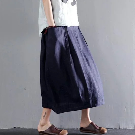 navy-linen-skirt-summer-causal-skirts-women-plus-size