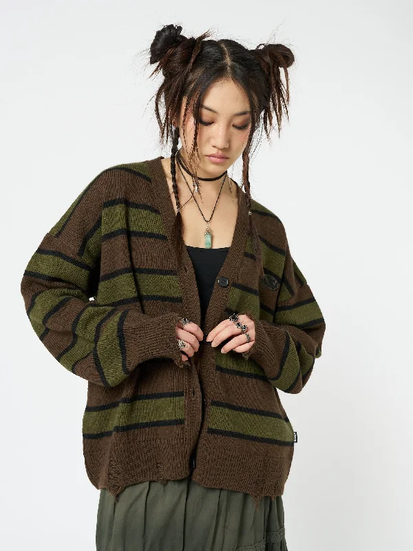 neesa-brown-green-stripe-knit-cardigan