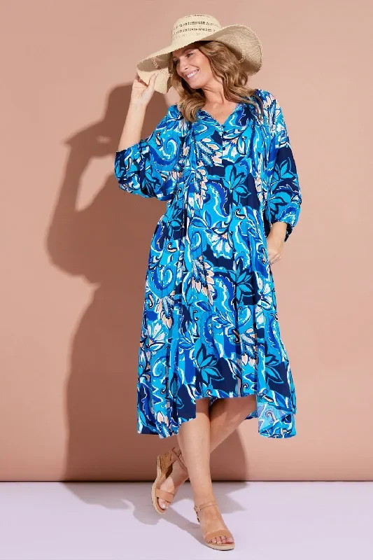 Nevaeh Dress - Ocean Tropical