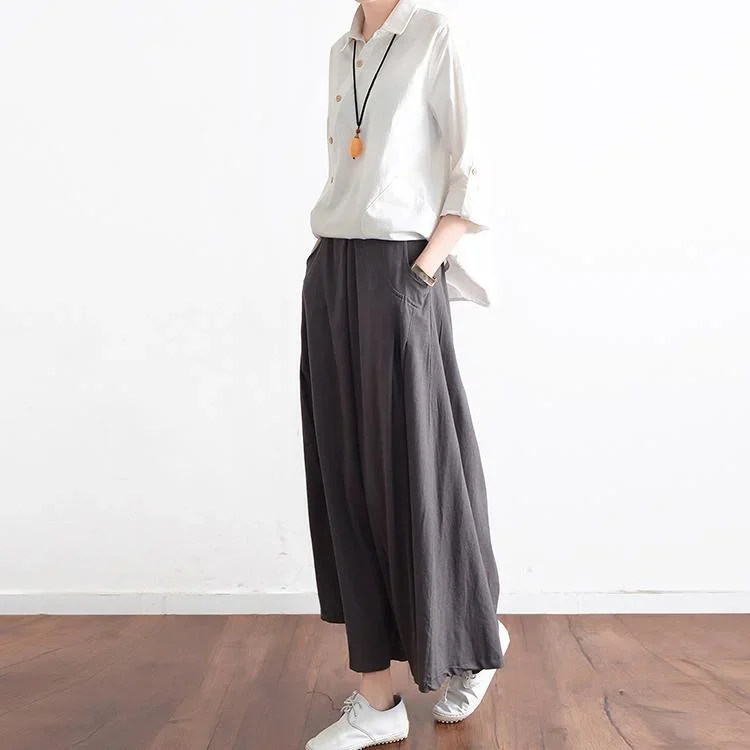 new-fashion-black-linen-skirts-baggy-loose-asymmetric-women-maxi-skirts