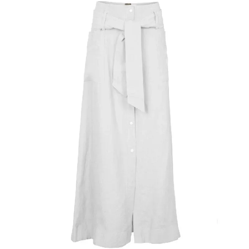 LINEN MAXI-SKIRT "NOMADE" IN WHITE