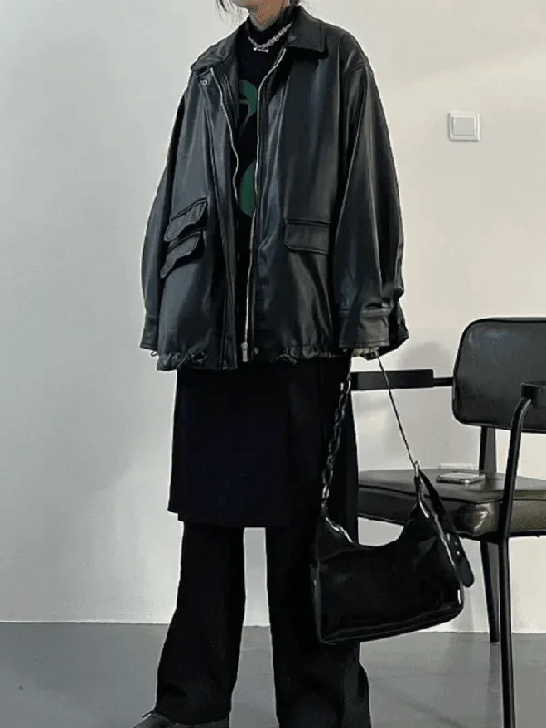 oversized-black-faux-leather-jacket