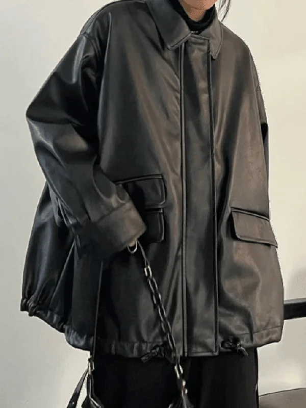 oversized-black-faux-leather-jacket