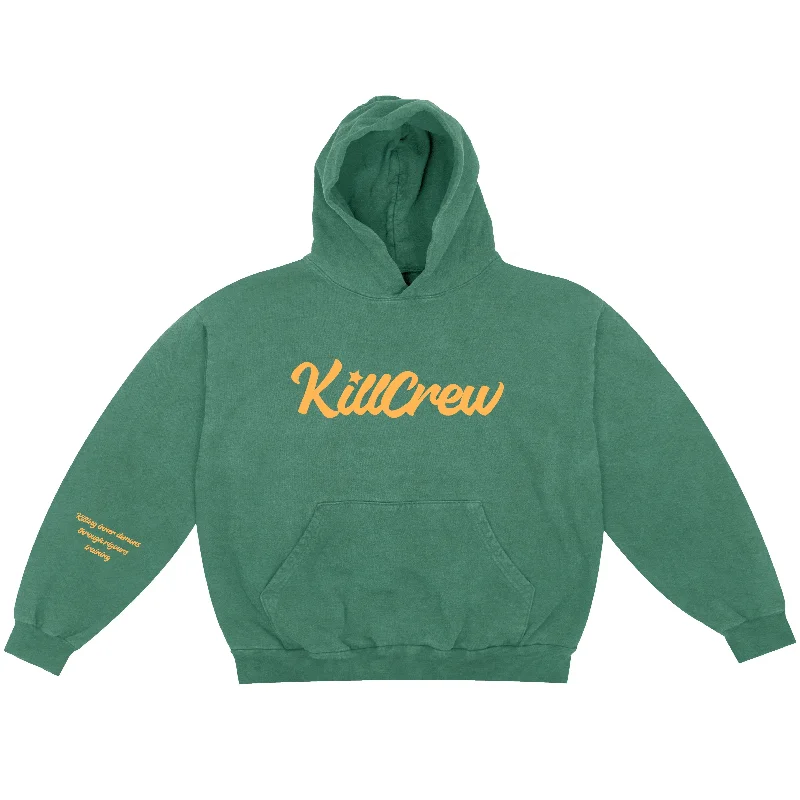 OVERSIZED LUX ""SCRIPT"" HOODIE - GREEN / GOLD