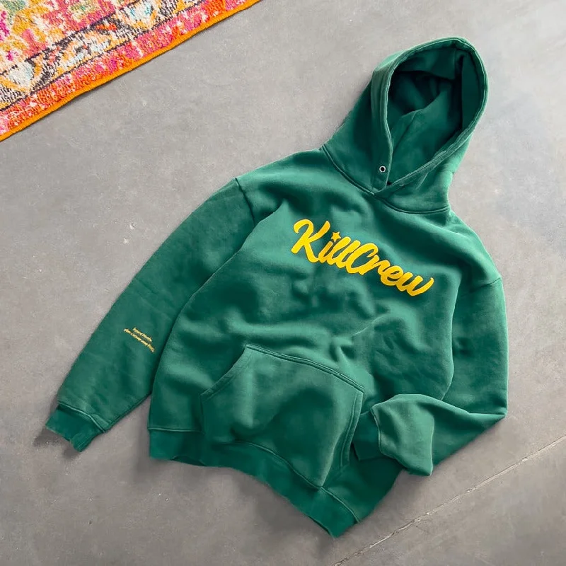 oversized-lux-script-hoodie-green-gold