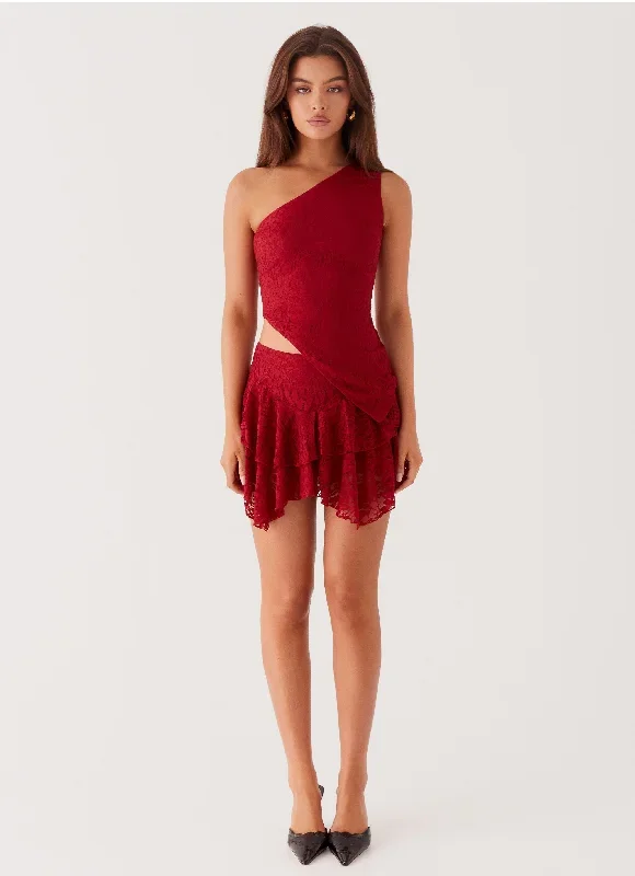 party-all-night-frill-mini-skirt-maroon