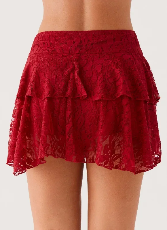 party-all-night-frill-mini-skirt-maroon