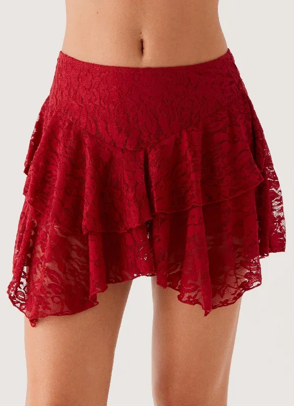 party-all-night-frill-mini-skirt-maroon