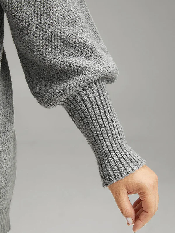 plain-open-front-elastic-cuffs-cardigan