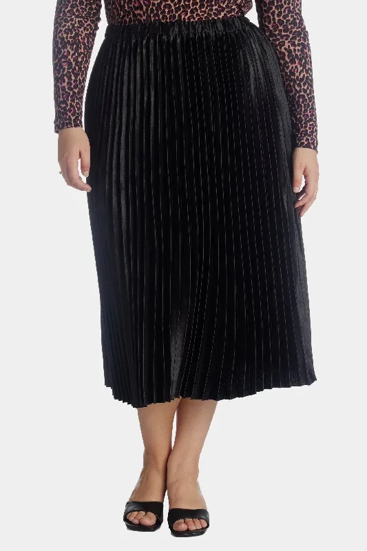 Pull On Pleated Skirt