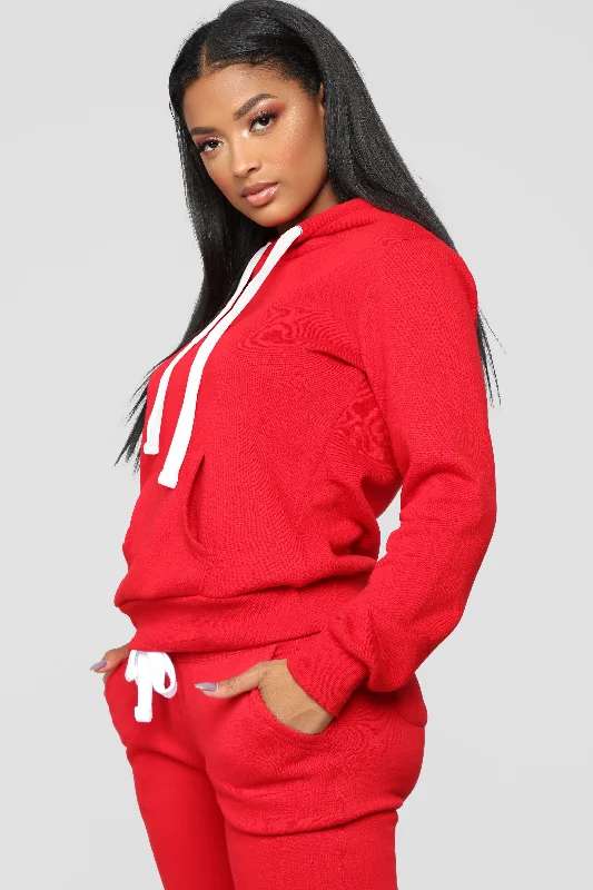 relaxed-vibe-solid-hoodie-red