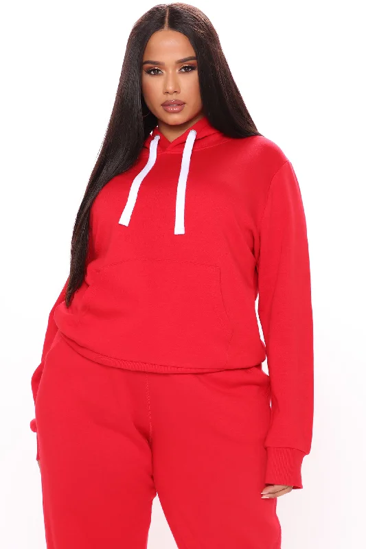 relaxed-vibe-solid-hoodie-red