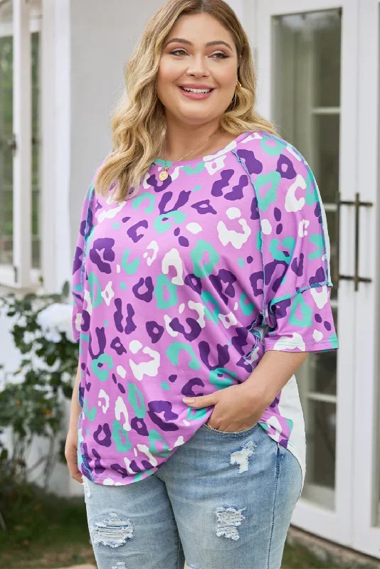 rose-leopard-kiss-print-plus-size-short-sleeve-tee