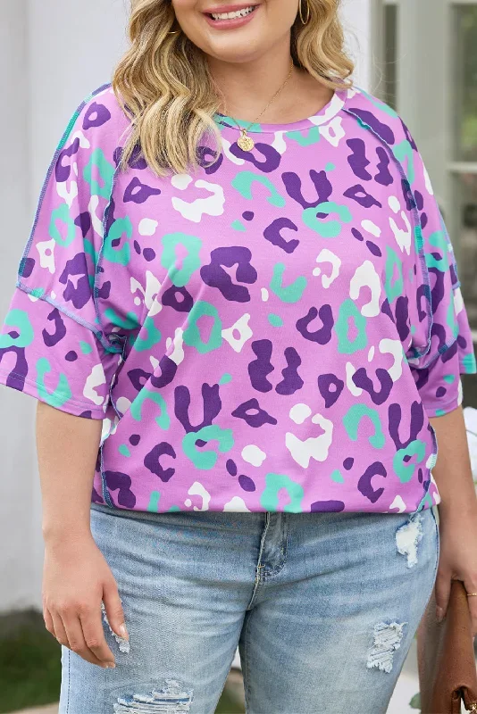 rose-leopard-kiss-print-plus-size-short-sleeve-tee