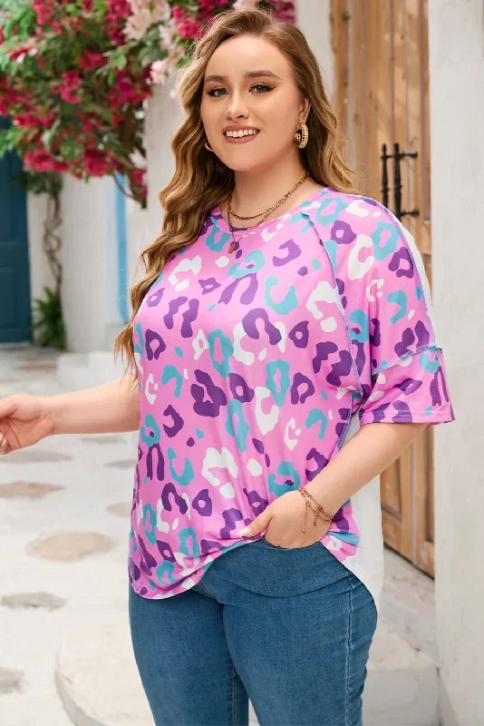 rose-leopard-kiss-print-plus-size-short-sleeve-tee