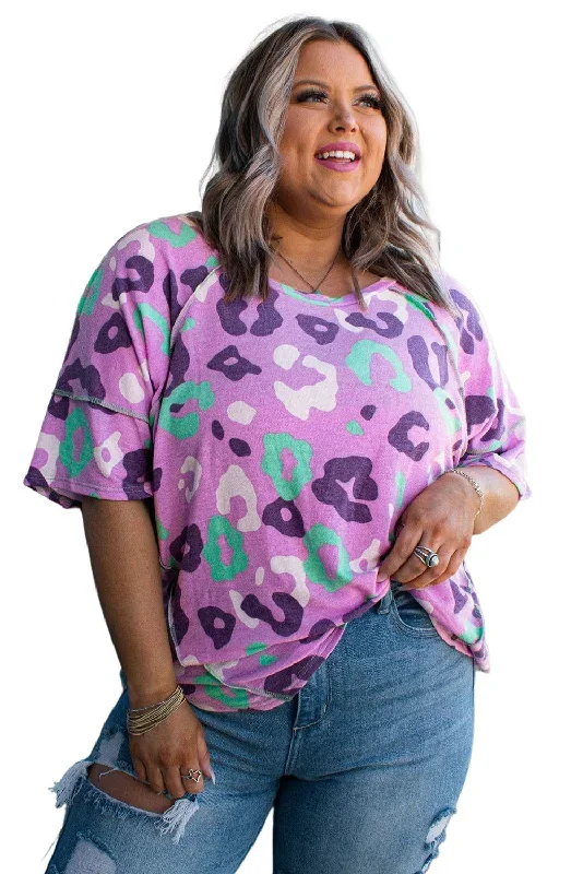 rose-leopard-kiss-print-plus-size-short-sleeve-tee