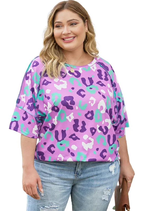 rose-leopard-kiss-print-plus-size-short-sleeve-tee