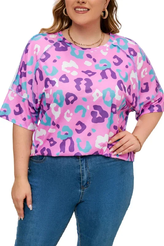 rose-leopard-kiss-print-plus-size-short-sleeve-tee