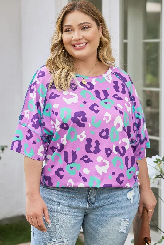 rose-leopard-kiss-print-plus-size-short-sleeve-tee