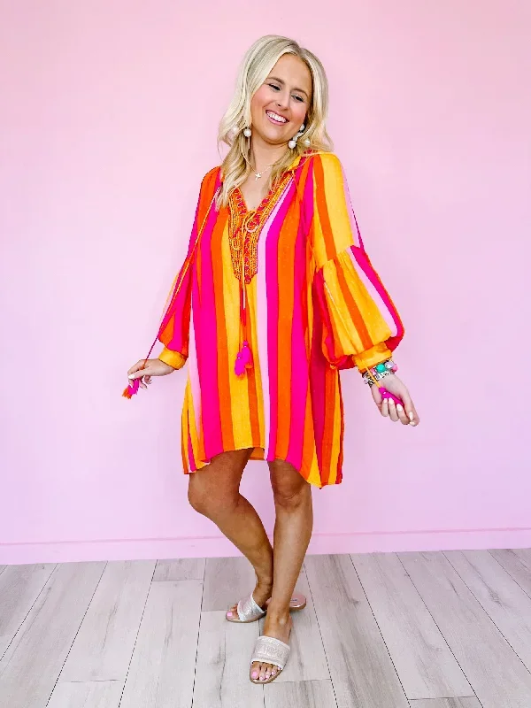 sita-stripe-longsleeve-dress-orange-pink