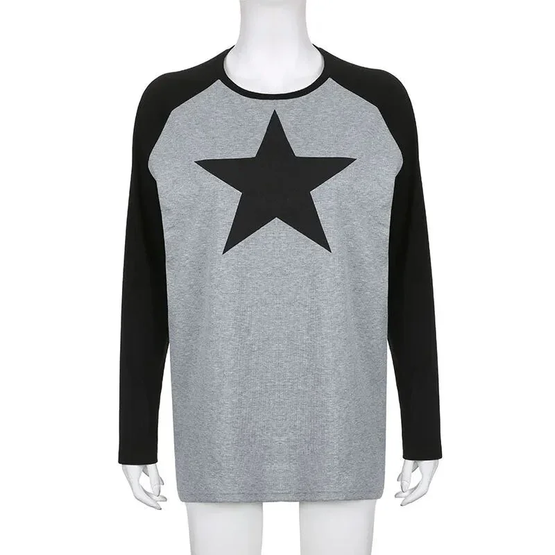 star-print-color-matching-raglan-sleeves-loose-fitting-long-sleeved-t-shirt-for-womens-fashion-casual-college-style-top