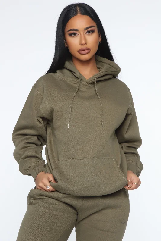 Stole Your Boyfriend's Oversized Hoodie - Olive