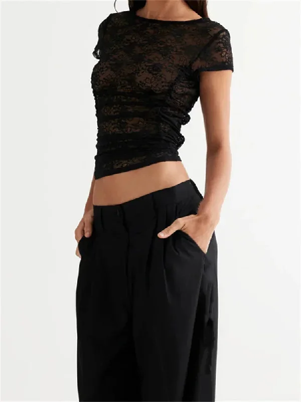 summer-short-sleeve-lace-slim-fit-see-through-pullovers-causal-female-streetwear-basic-tee