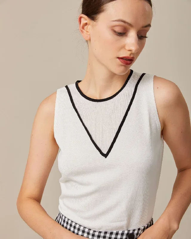 the-white-contrast-pointelle-knit-tank-top