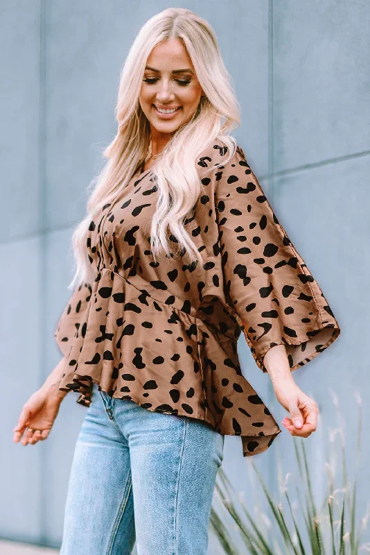 v-neck-leopard-print-peplum-blouse