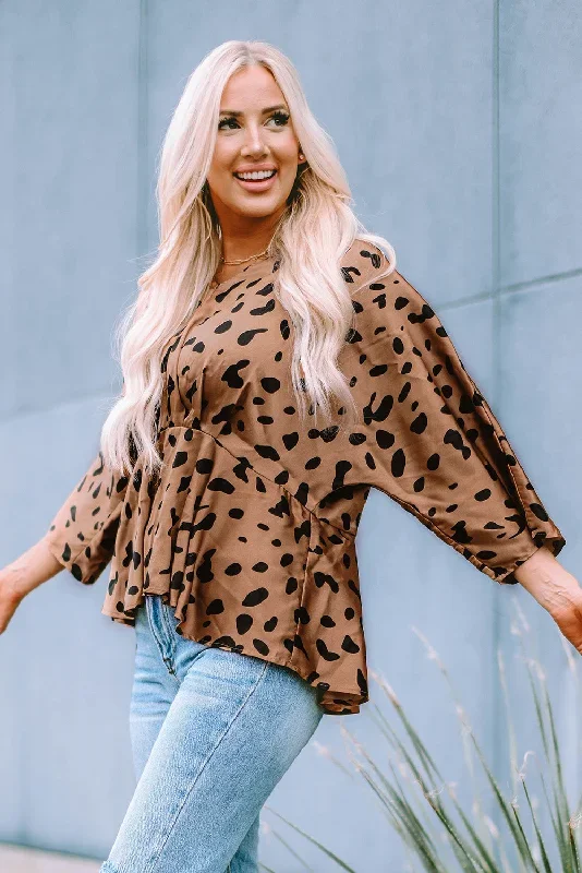 v-neck-leopard-print-peplum-blouse