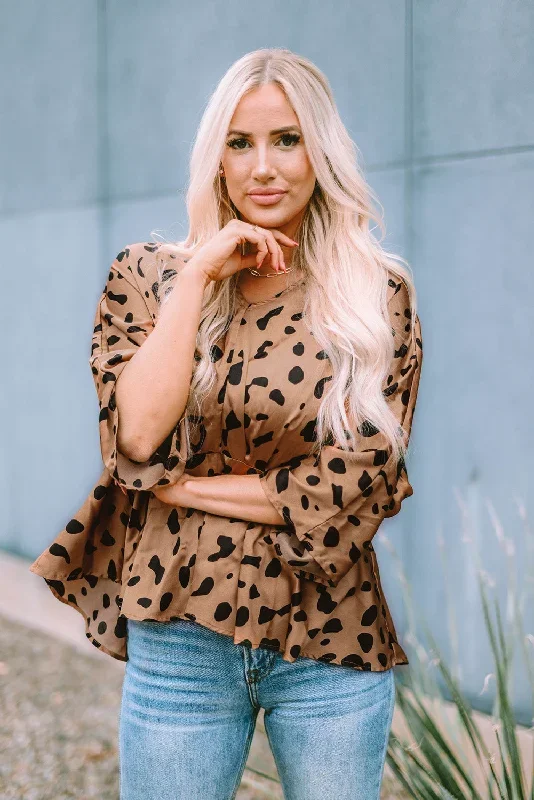 v-neck-leopard-print-peplum-blouse