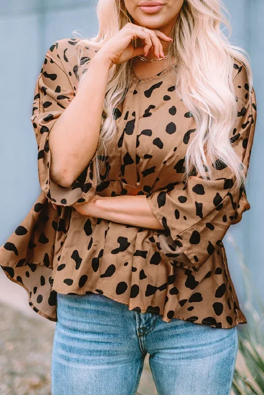 v-neck-leopard-print-peplum-blouse