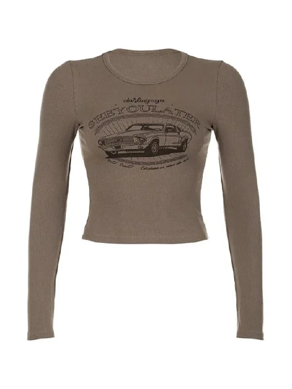 vintage-car-print-slim-long-sleeve-knit