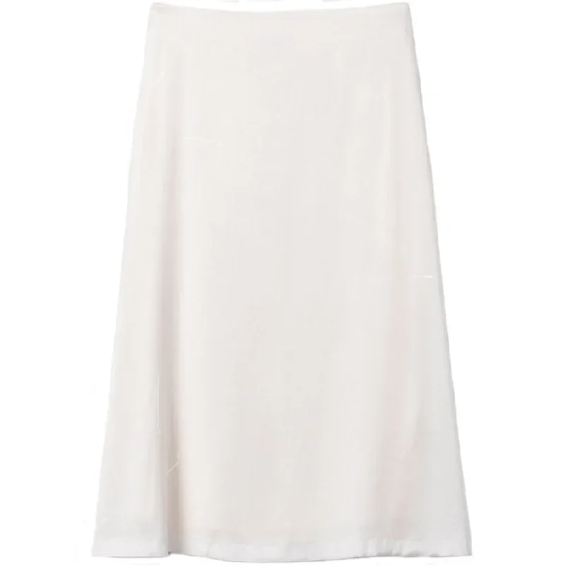 FLOWING SILK SKIRT IN WHITE