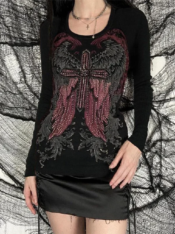 wing-cross-rhinestone-print-long-sleeve-tee