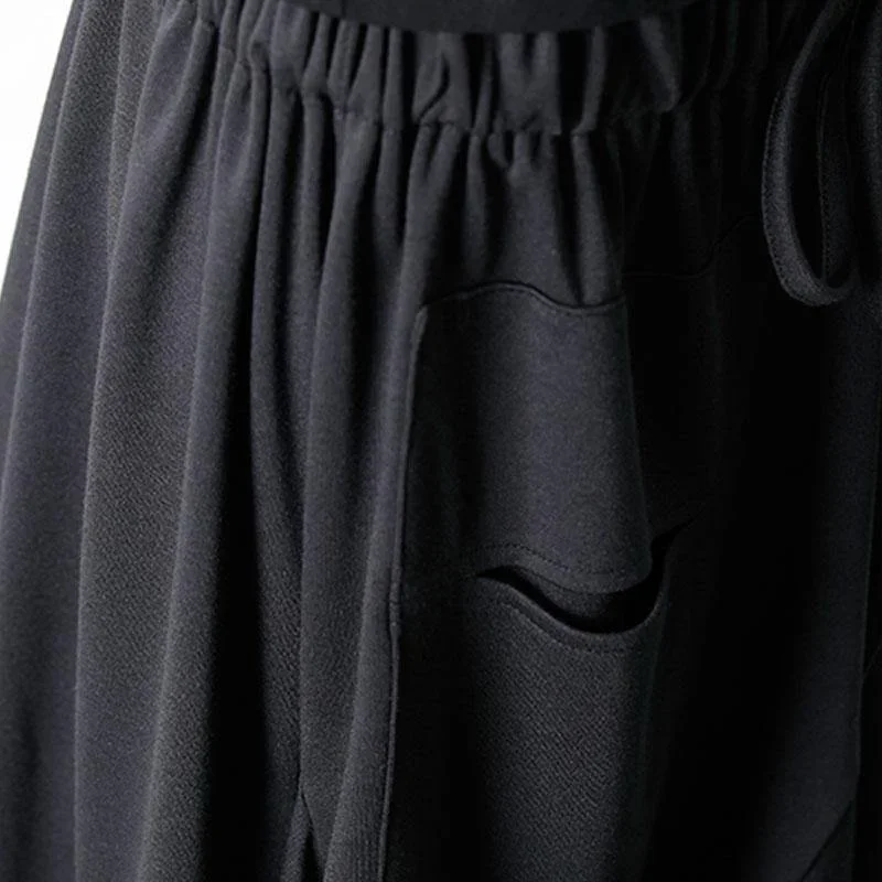 women-cotton-clothes-18th-century-elastic-waist-black-plus-size-fashion-skirt