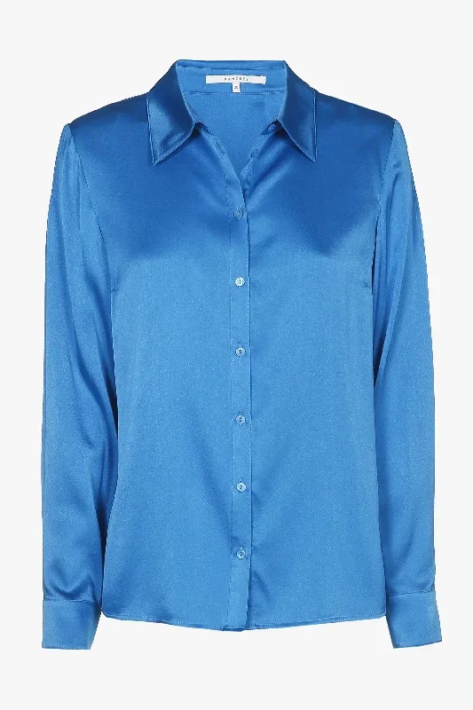 silk blouse in miami blue 